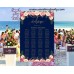 Floral Wedding Seating Charts,Navy gold Wedding Seating Plan,(055w) Floral Wedding Seating Charts,Navy gold Wedding Seating Plan,(055w)